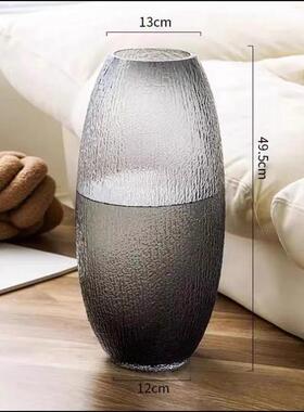 特大号简约轻奢玻璃花瓶水养龙柳富贵竹马醉木客厅卧室落地装饰品