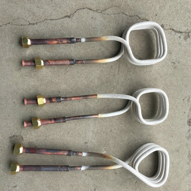 厂家批发高频感应加热机线圈喷水圈超音频加热圈多规格感应圈