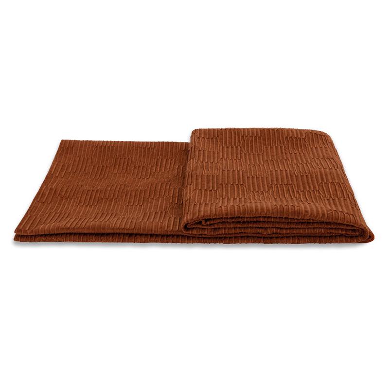 焦糖色纯色民宿样板间软装床旗床搭巾现代简约北欧风床头靠包靠枕