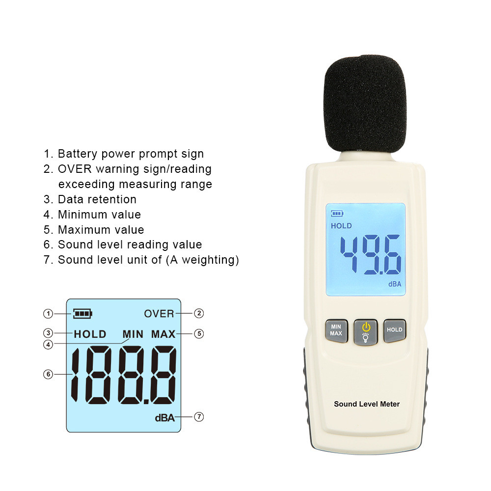 标智gm1352数字式噪音计分贝计噪声分贝仪噪音测试仪办公家庭可用