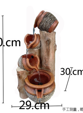 1s2j批发树桩陶罐流水家居庭院阳台鱼缸增氧水循环鱼池装饰造景落
