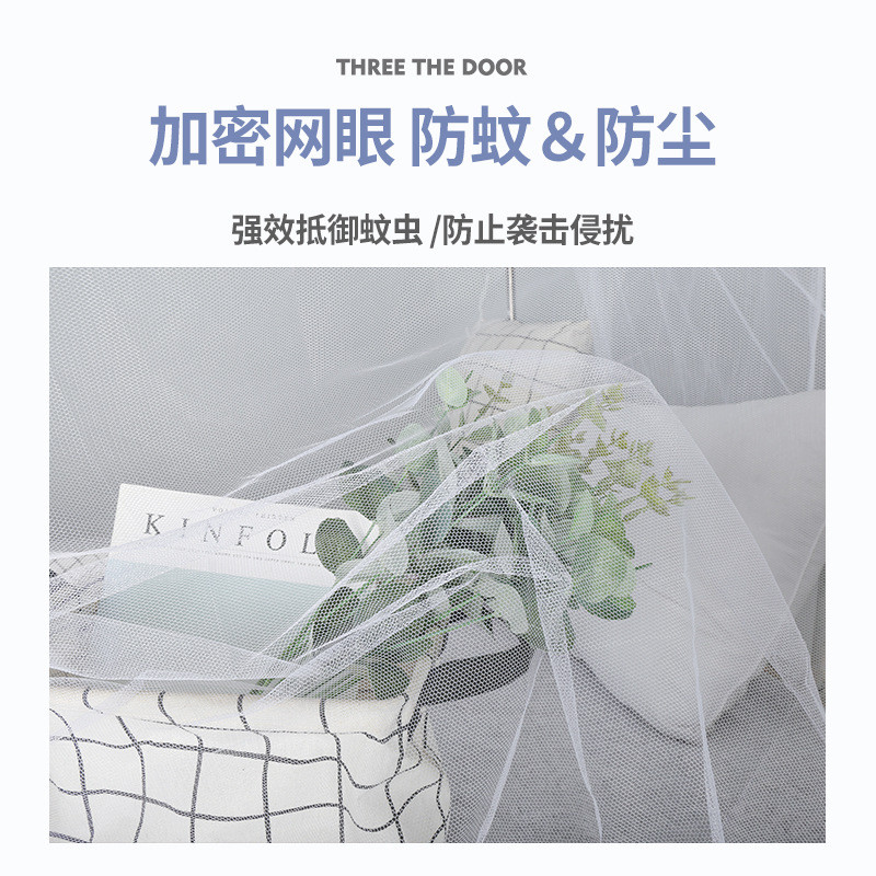 zq新款学生寝室0.9m上铺上下铺1.2米单人床简易三开门白色宿舍蚊