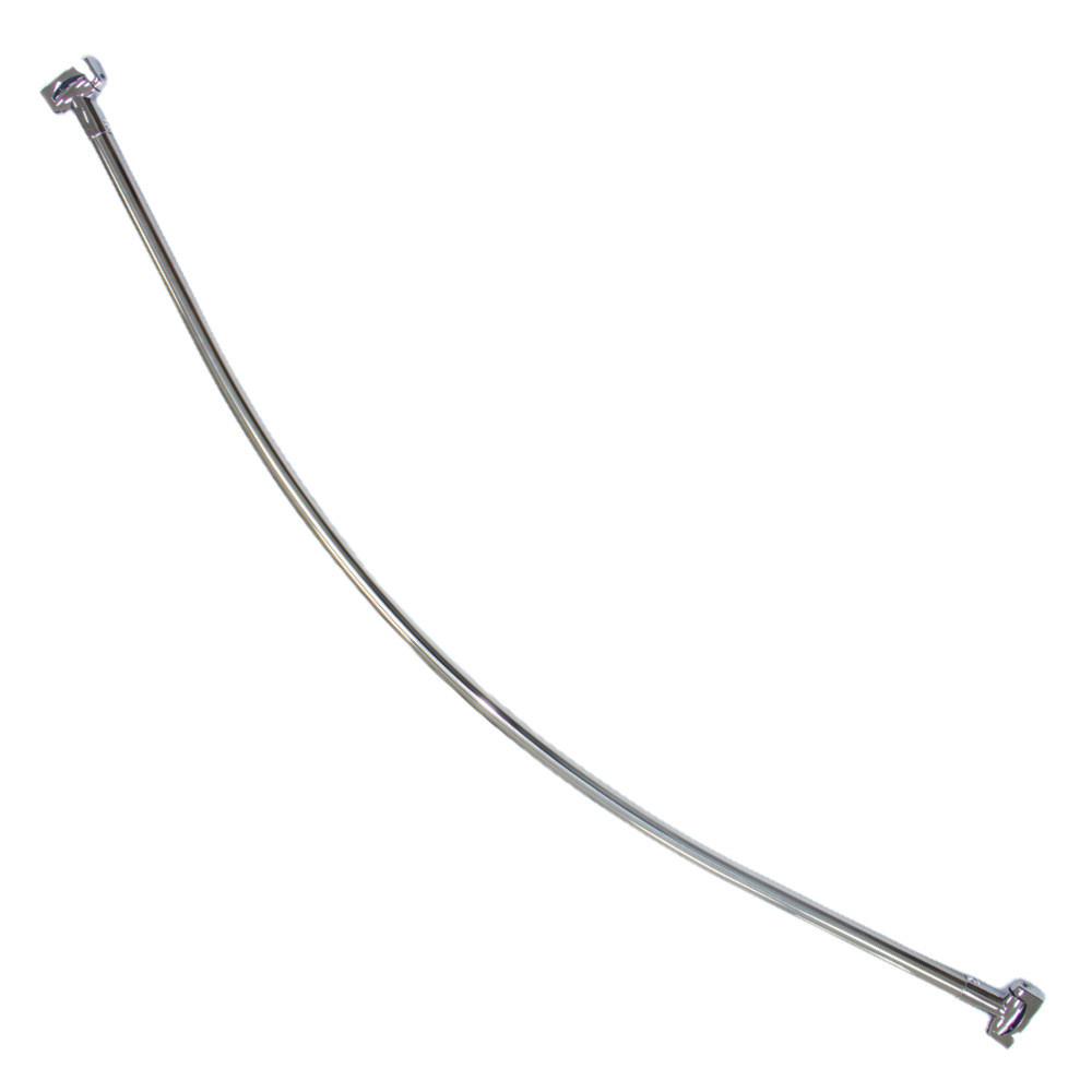 欧美固定热卖尺寸304不锈钢弧形浴帘杆浴室防锈弧形浴帘单杆