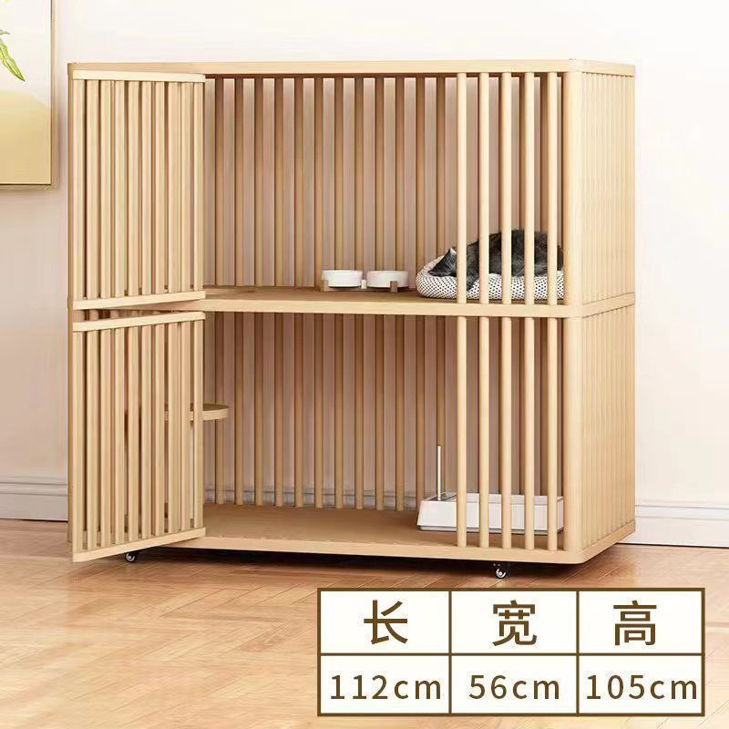 猫别墅实木猫笼子猫用家具超大空间猫室内封闭式舍猫咪笼现做家