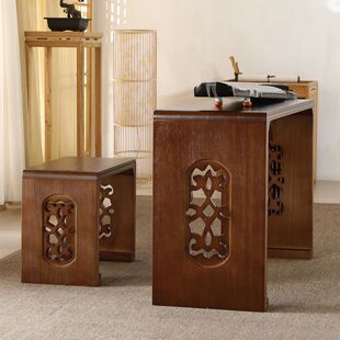 中式实木古琴桌凳古琴专用共鸣琴桌幼儿园仿古国学桌古筝桌书法桌