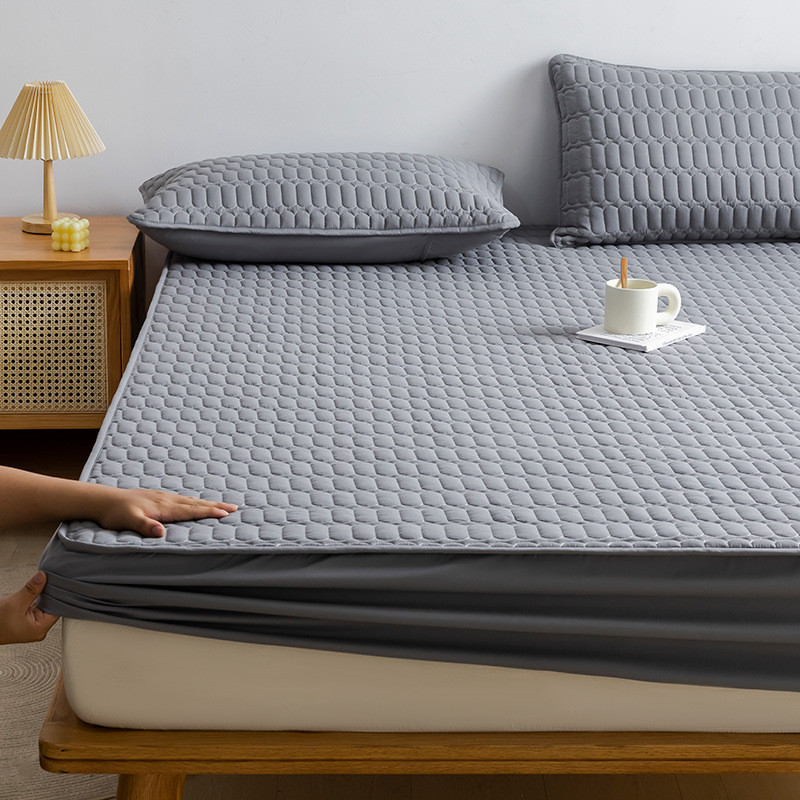 母婴防水床笠夹素色加厚席梦思床垫保护套棉简约防尘床单床罩