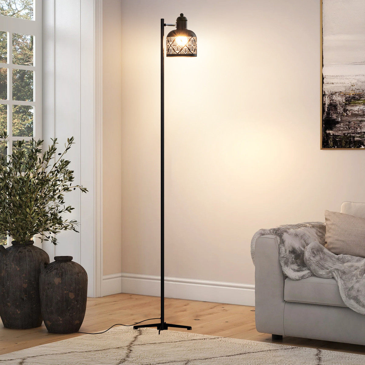 北欧落地灯客厅沙发卧室创意轻奢简约极简ins风床头灯网红落地灯