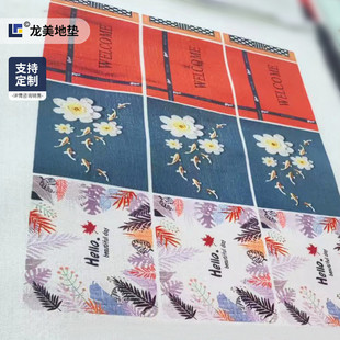 拉绒印花商用简约地垫进门吸水地毯入户脚垫门口展厅防滑耐脏门垫