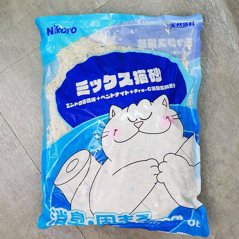 妮可露混合猫砂6豆腐砂速溶袋冲厕所祛味消臭除臭1可25