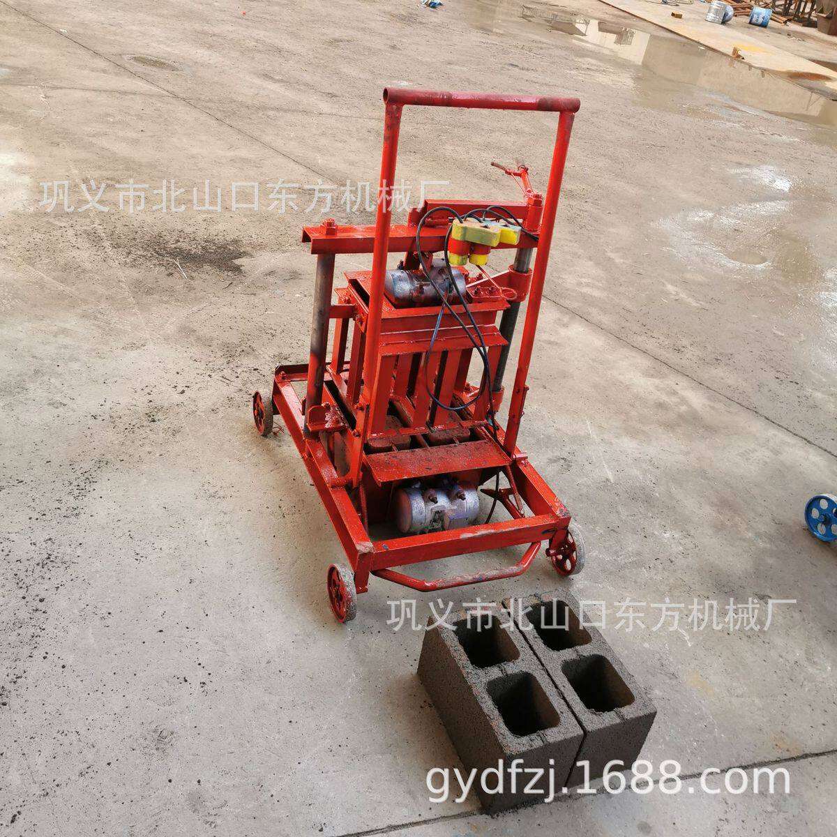 家用小型移动空心垫块半自动砌块面包制砖机砖机免烧水泥砖机