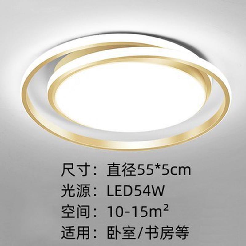 北欧led主卧室灯金色简约现代房间灯饰创意个性温馨浪漫家用灯具