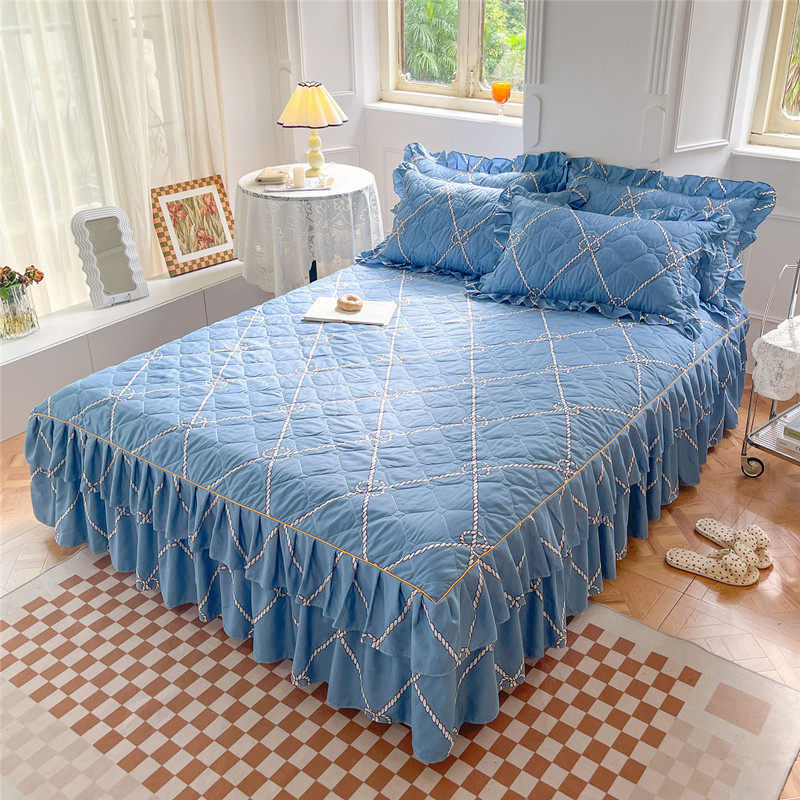 防尘m4其他1单件套床裙夹棉防滑棉席梦思床床笠米床罩竹纤维5加棉