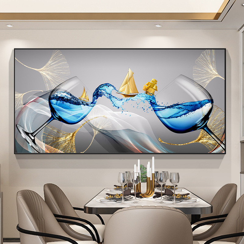 btk82023线绣十字绣新款客厅简约现代小件刺绣酒杯手工自己绣