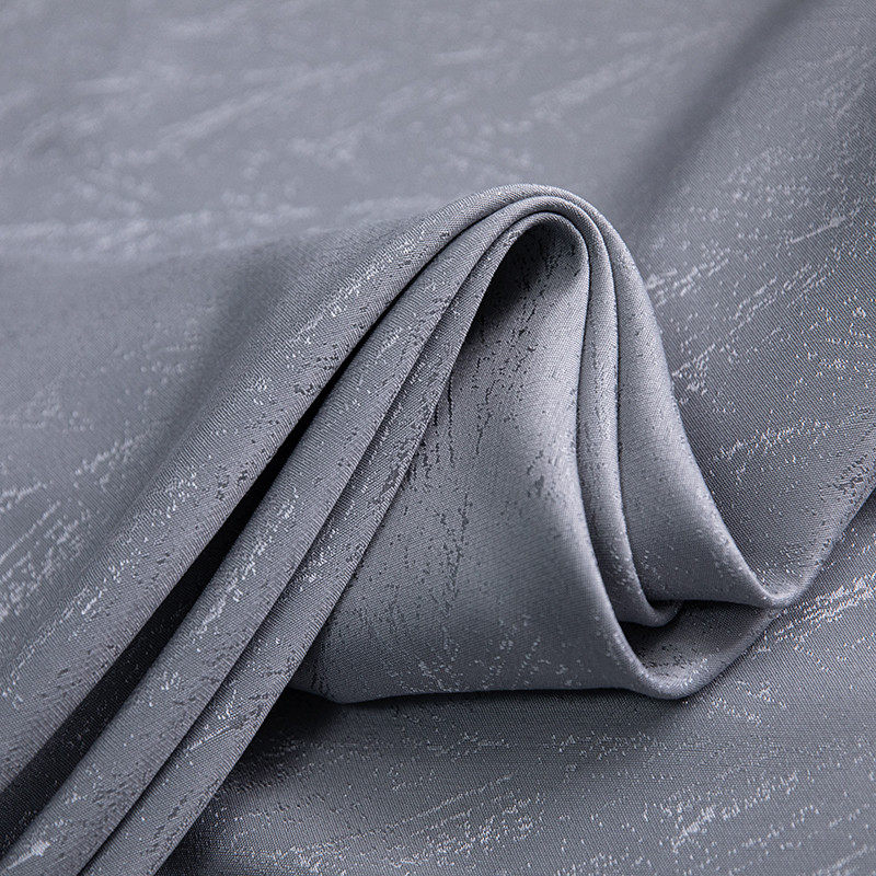 高精密提花简约现代窗帘奶茶色卧室客厅飘窗防晒隔热遮光帘