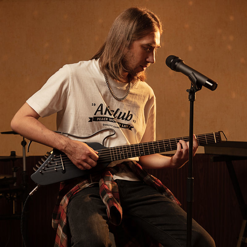 热销donner唐农轻音hush旅行便携无头电吉他初学者静音效果民谣吉