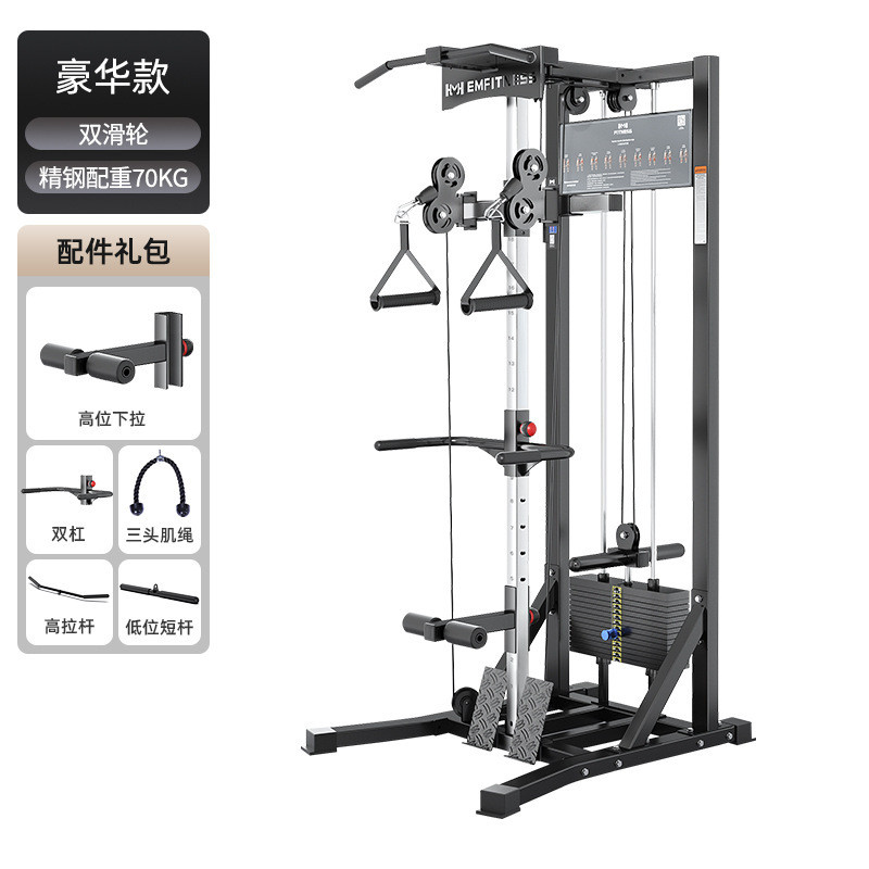 单边飞鸟龙门架家用小飞鸟综合训练器高拉低拉一体机健身力量器械