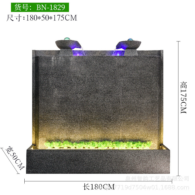 喷泉欧式流水墙水幕墙大型流水摆件客厅庭院酒店阳台招财鱼池装饰