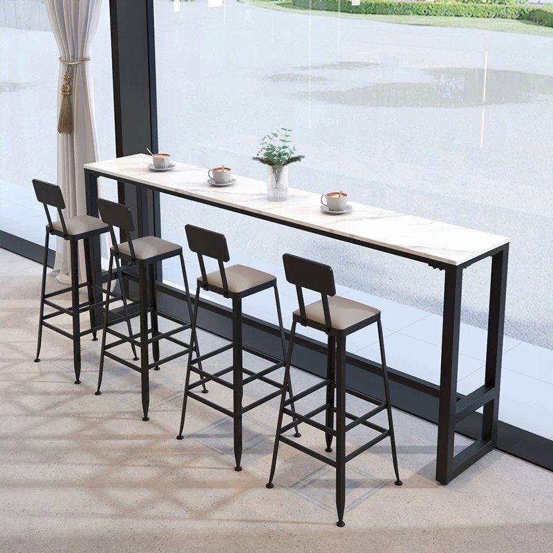 岩板阳台吧台桌 户外靠墙窄桌子 奶茶吧台桌 咖啡厅酒吧高脚桌椅,商业/办公家具,酒吧台,淘宝优惠券,粉丝福利购,淘宝优惠卷