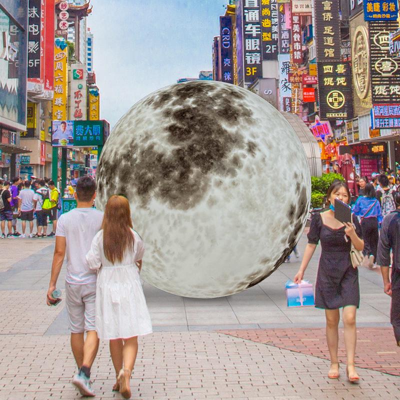 led大型发光月球灯pe滚塑圆球户外文旅星球景观灯灯球形装饰灯