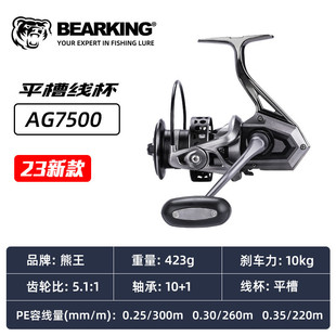 熊王全金属巨物轮海钓锚鱼远投纺车轮斜槽无间单项隙大物防海水