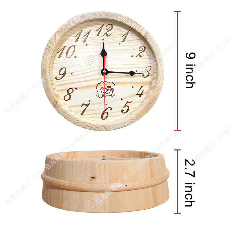 热销跨境桑拿房木钟时间表蒸干房汗蒸房时间计时器小挂钟桑拿设备