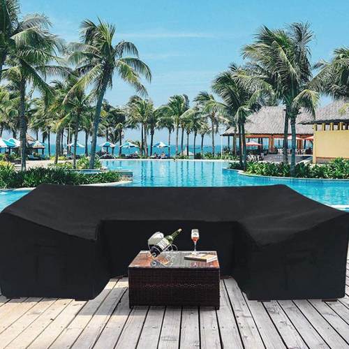 热销厂家户外庭院家具u型转角沙发防水罩长沙发罩