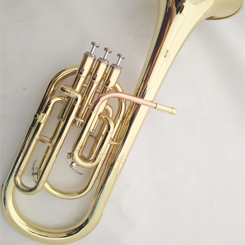 热卖哈麦伦初学者西洋乐器铜管三立键中音号降e调泳金学生成人乐