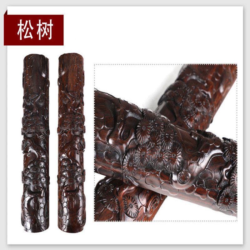 随形根雕镇纸黑梓木30cm镇尺文房四宝黑檀木镇纸书法红木镇尺批发