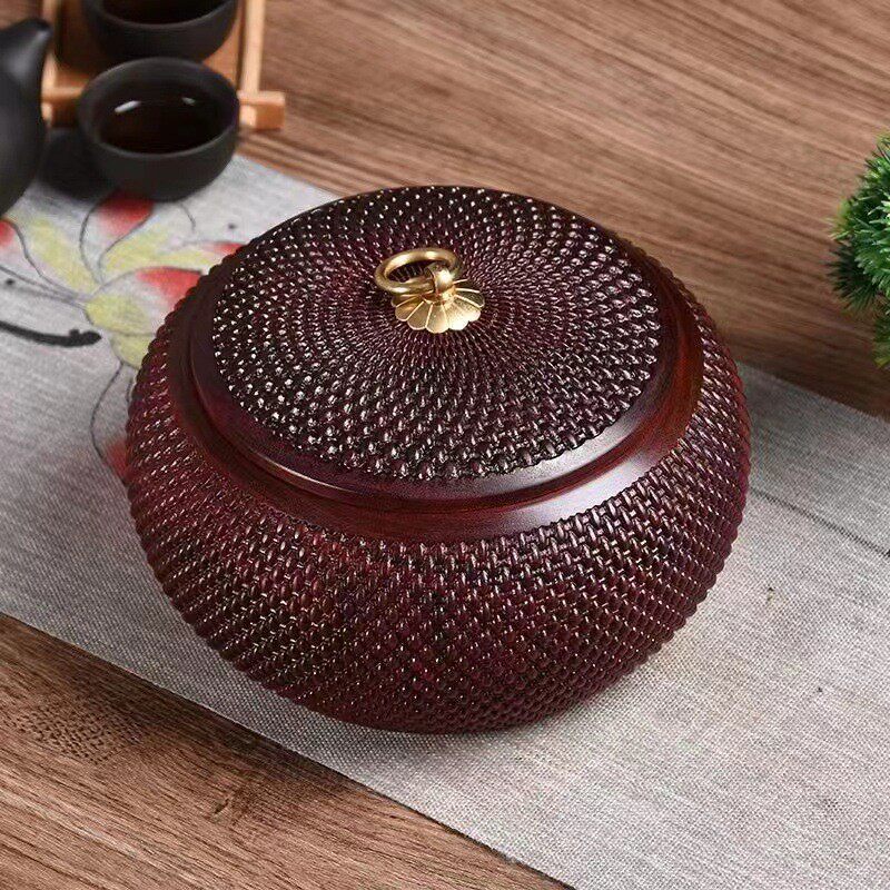 红木茶叶盒小叶紫檀茶叶罐实木礼品盒茶罐小包装茶木质收纳盒盒