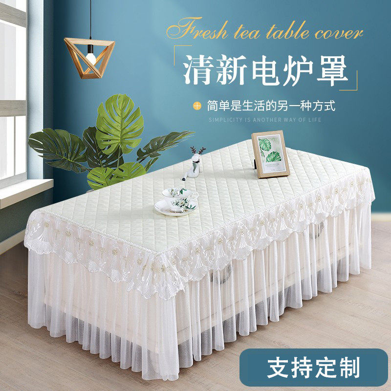 rkt4新款薄款夏季烤火炉茶几长方形家用电暖炉烤火套电炉罩桌子桌