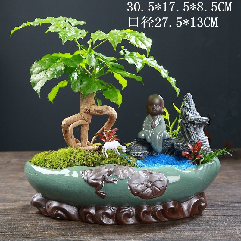 厂家新款批发中式花盆创意陶瓷中国风艺术盆景花盆绿植盆栽多肉盆