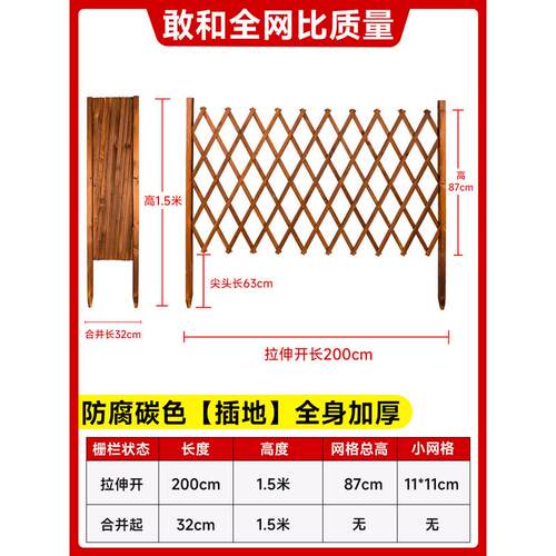 防腐木栅栏围栏室内狗狗护栏宠物隔离门院子拦门栅栏户外猫围起来