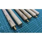 厂家直销台球配件台球杆生产制造批发水标公杆黑双节八杆小头球杆