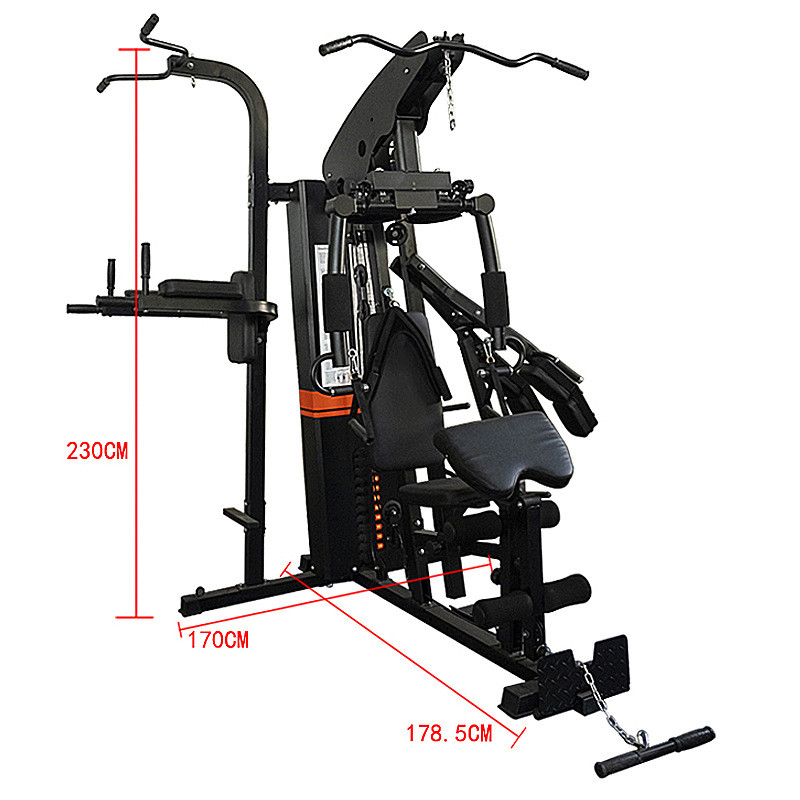 飞鸟三人综合训练器站械多功能推胸背肌家用力量套装组合健身器材