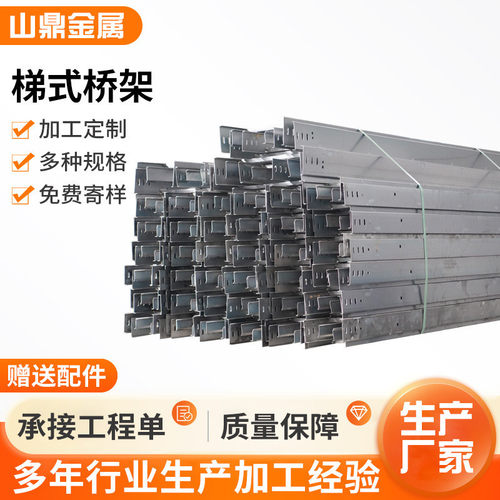 不锈钢梯式桥架厂家批发盒式直通线梯级400*100防火喷塑梯式桥架