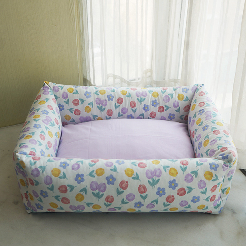 狗窝可拆洗约克夏棉宠物窝猫窝中小型犬泰迪比熊柔软冬季四季通用