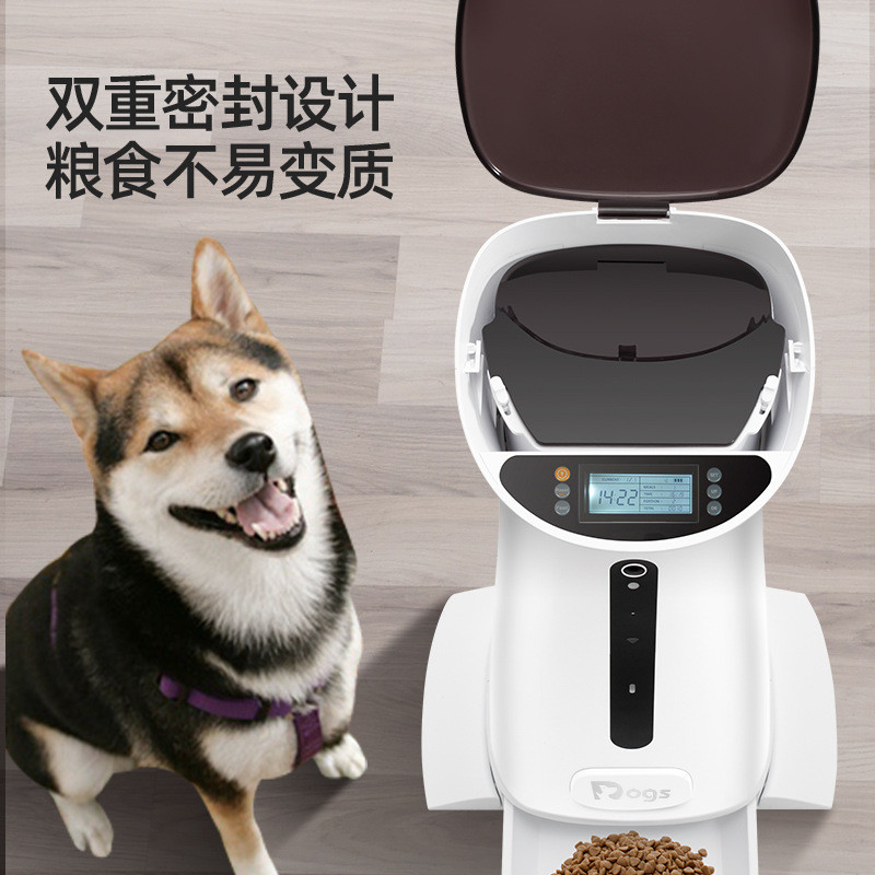 智能大容量喂食机自动定时喂食器狗狗猫咪食具宠物定量食碗盆