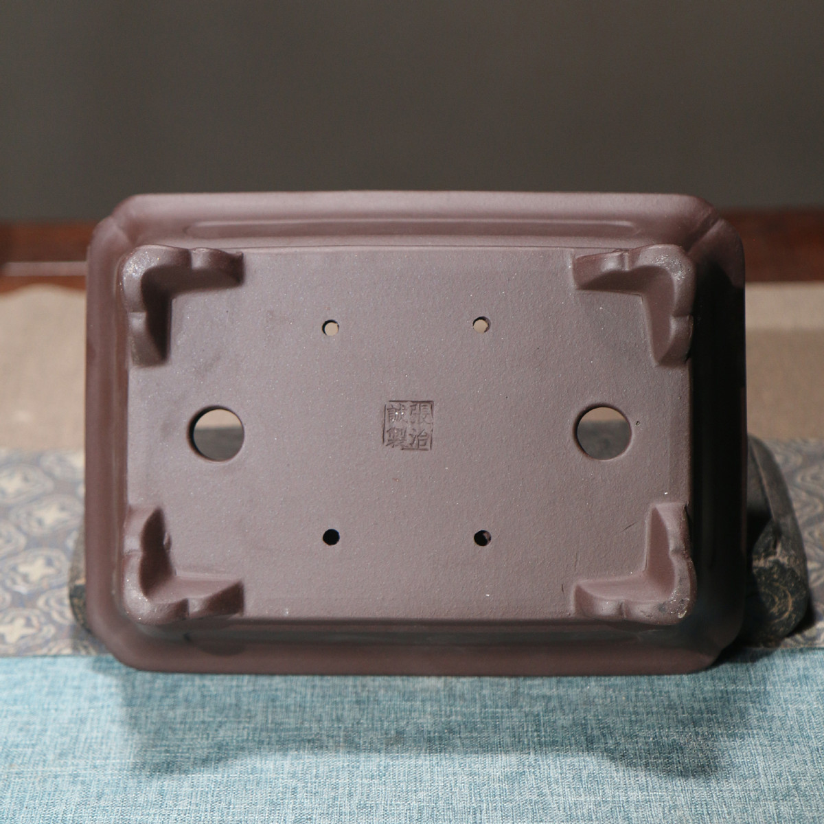 紫砂花盆飘桌面奎面长方形盆景盆觅陶乡口中国风盆栽古典马槽盆