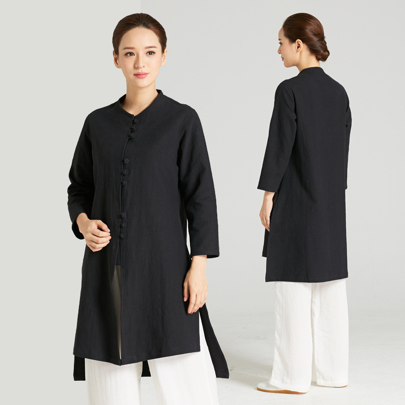 新品上市武农武当服粗布棉麻武术服女士休闲晨练太极服批发