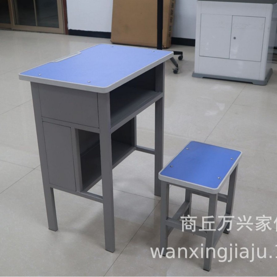 中小学生课桌批发培训班学校写字桌大容量儿童学习桌双层课桌椅