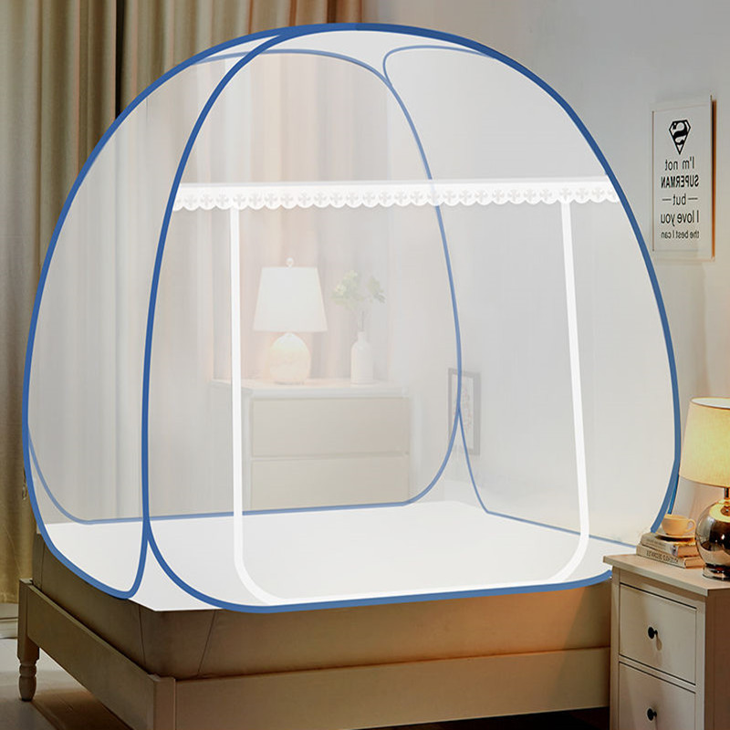 4ivo批发新款蚊帐蒙古包免安装拉链家用宿舍方便携带1米2m5床宝宝