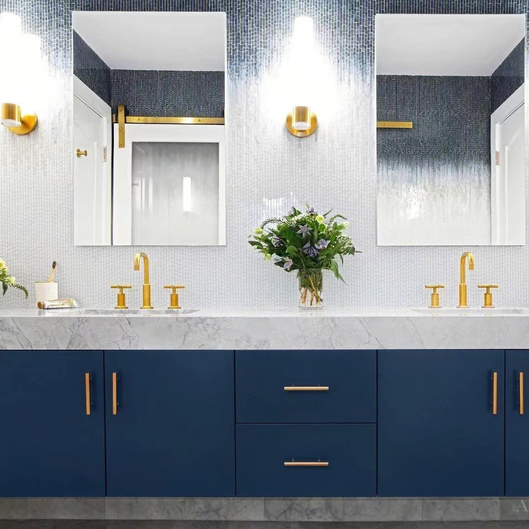 渐变马赛克彩玻渐变色玻璃艺术玻璃背景内墙卫生间淋雨房拼图长条