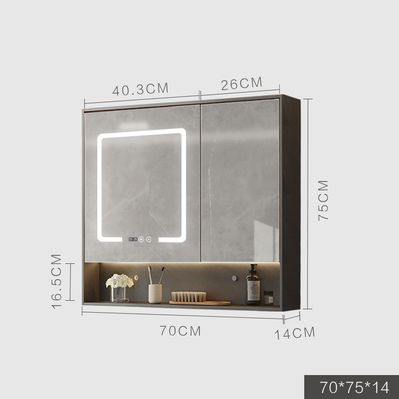 bolen浴室镜子定制智能led带灯镜柜挂墙式伯仑置物柜卫生间镜批发