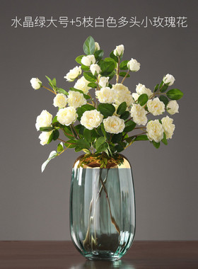 简约现代轻奢玻璃花瓶透明水培插花瓶北欧客厅餐桌家居装饰品摆件