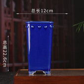 鼓水四方兽头兰花盆紫砂釉丁批发宜兴张治诚室内摆件ylh11ylh112