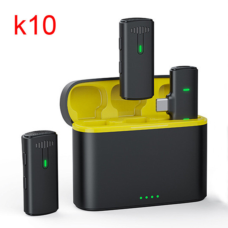 K10新款私模无线领夹麦克风充电仓混响降噪会议直播麦工厂批发