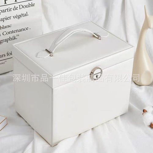 热销厂家现货pu皮革大容量多层珠宝饰品收纳盒箱珠宝首饰五层批发