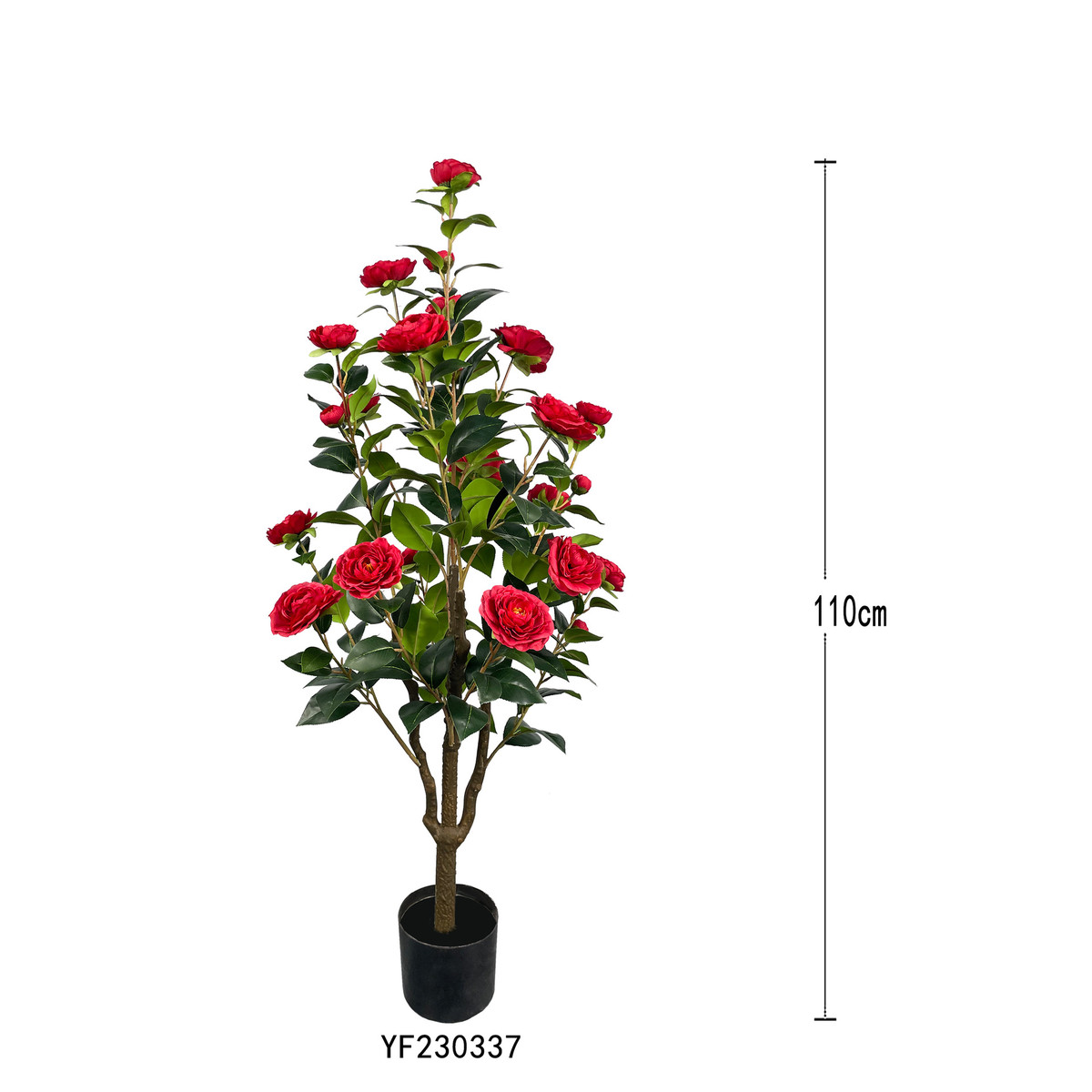 仿真树绿植茶装饰仿真茶花树摆件室内创意桌面假花绿植花枝