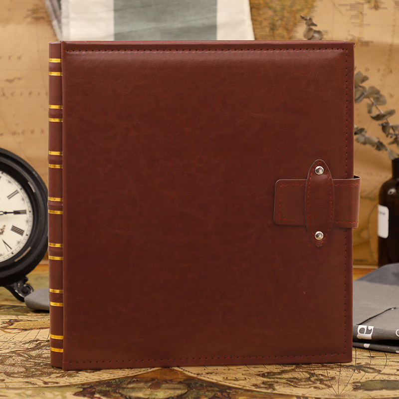 相册5寸600张过塑厂家插页式复古皮扣大容量创意3r600影集本直销