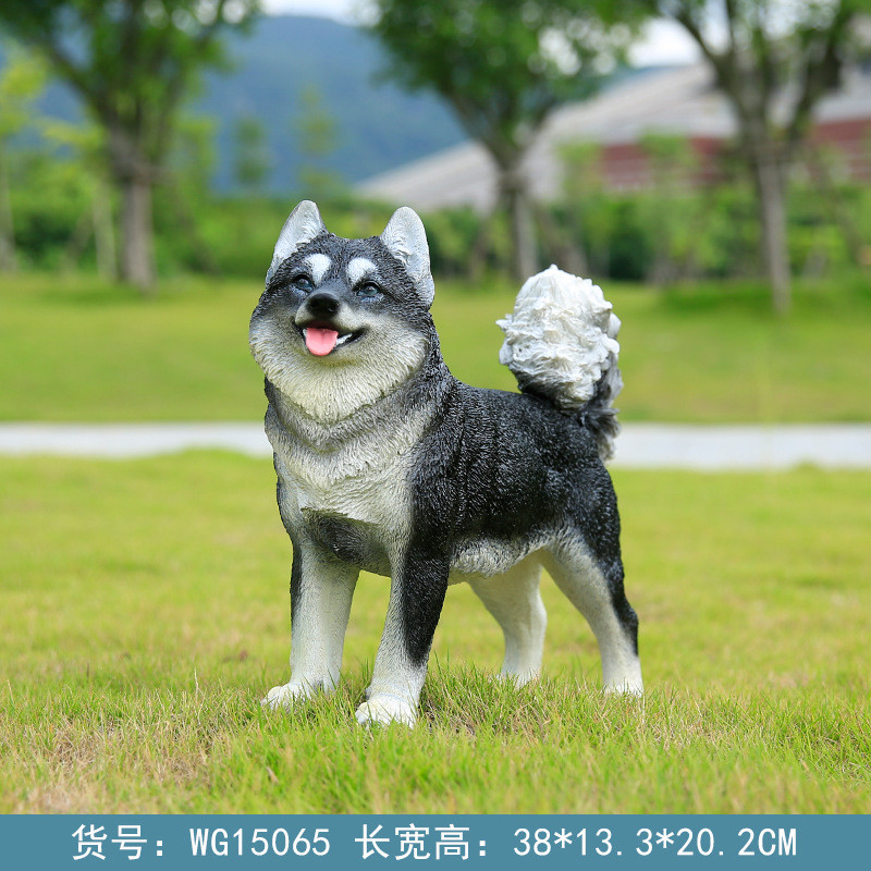 斑点狗大柴犬狼狗石雕金毛犬雕塑家居客厅装饰玻璃钢户外模型